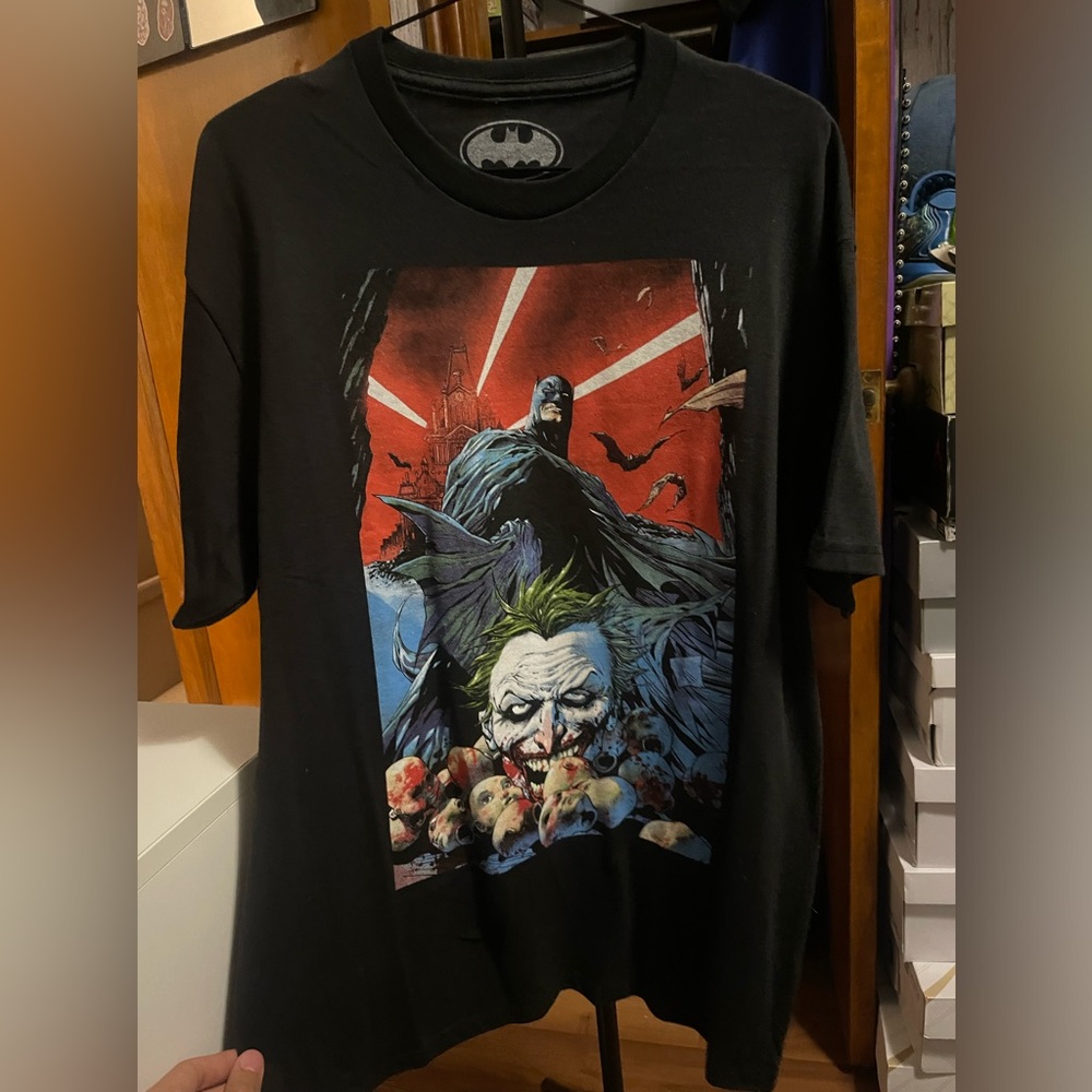 DC Comics Batman The Joker Baby Heads Graphic Superhero Black T Shirt